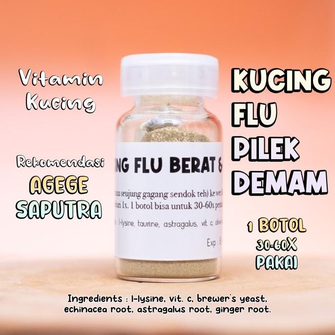 Vitamin Kucing Flu Berat & Pilek