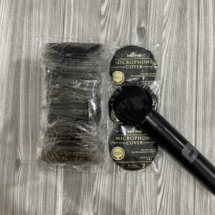 Termurah Sarung Mic 500Pcs Cover Mic Jollypoly/ Pelindung Microfon Karaoke