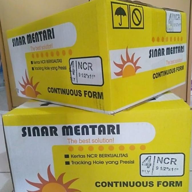 

TERMURAH - Continuous Form 4 Ply Full Ncr Uk 9,5" X 11" Sinar Mentari
