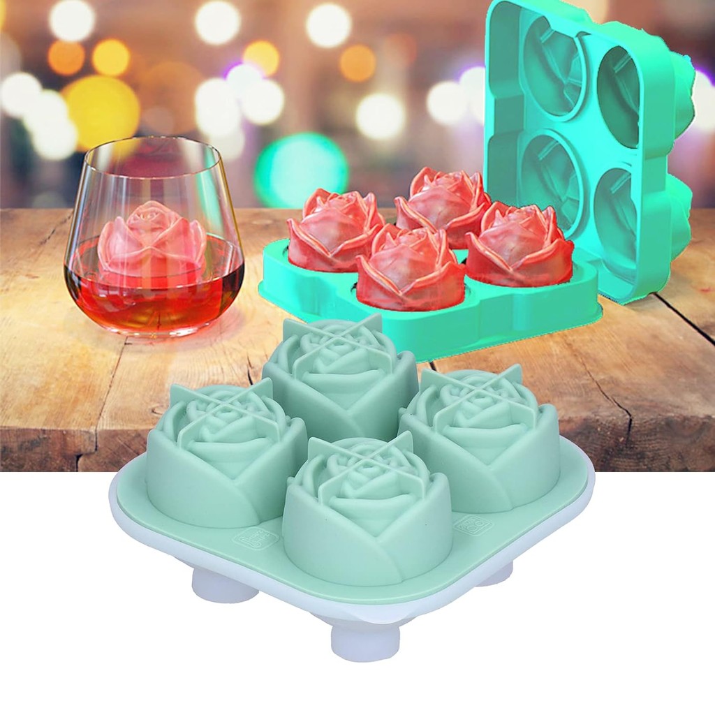 

Cetakan Es Batu Silikon Mawar 4 Grid Ice Cube Mold - K400 - Hijau | PBN