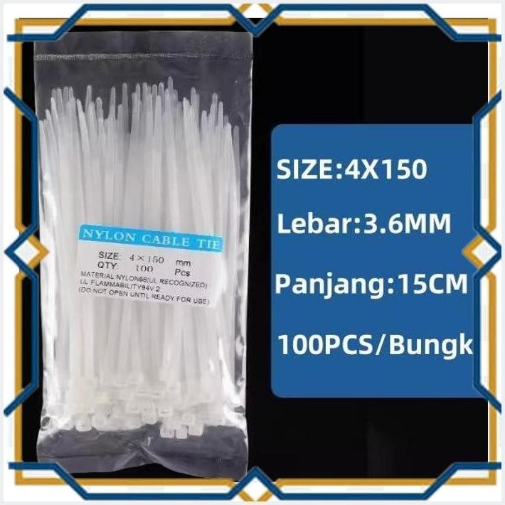 

[ITC55] KABEL TIES NYLON CABLE TIE 3.6 X 150MM (15CM)