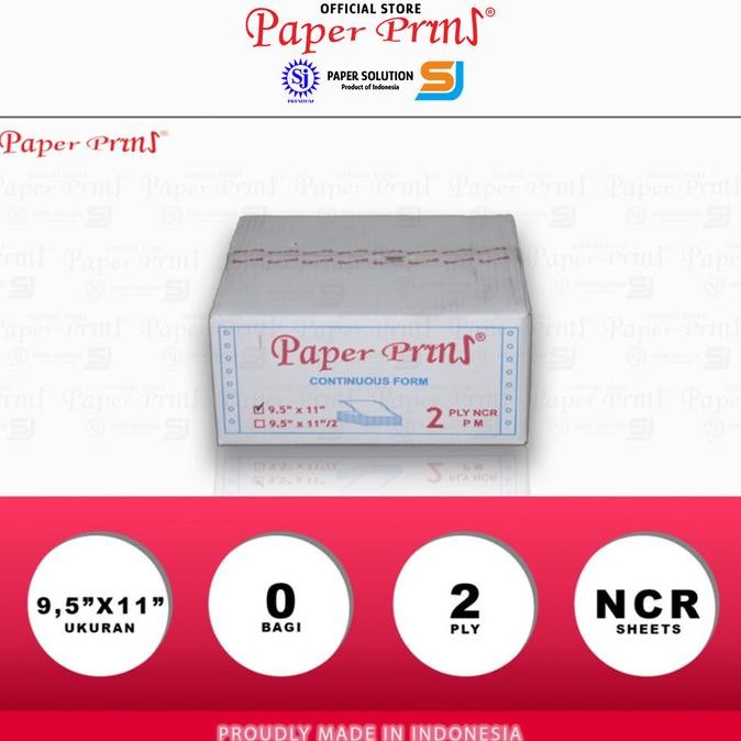 

TERBARU - Paperpryns Kertas Continuous Form 2PLY NCR 9,5" x 11