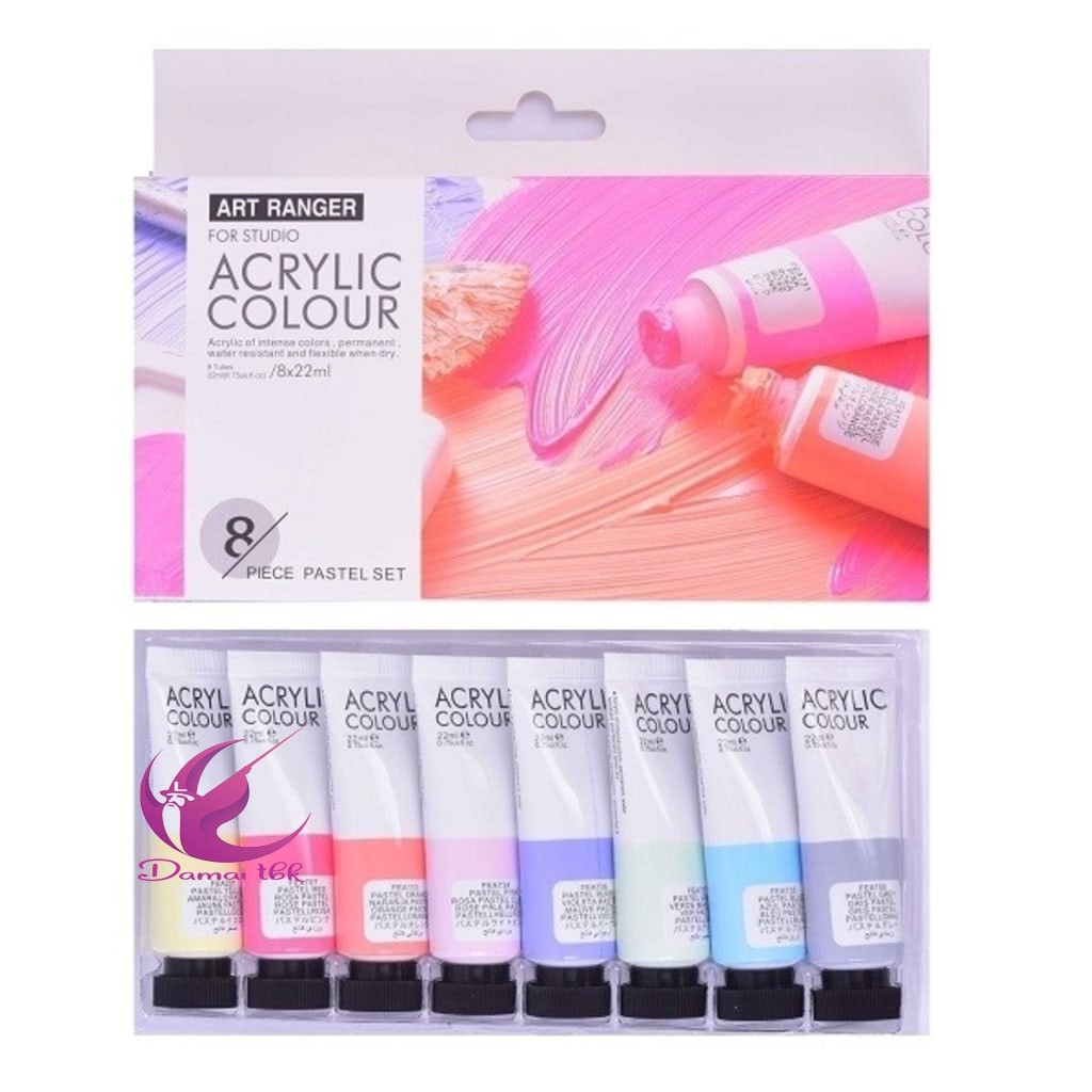 

Cat Acrylic ART RANGER 8X22ML Pastel Acrylic Paint SET