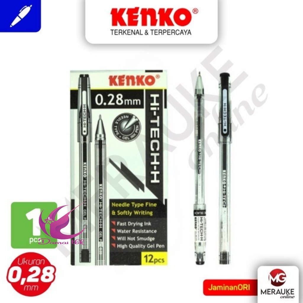 

Gel Pen KENKO Hi-Tech-H 0.28 Hitam