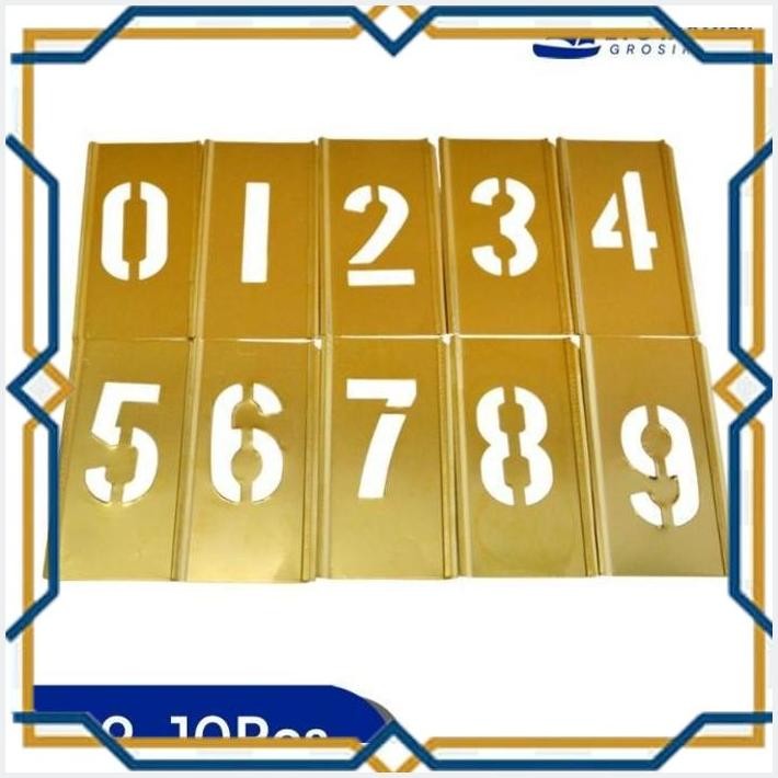 

[ITC55] IMPA 613158 CLIP-ON BRASS STENSILS ANGKA 0-9 STENCIL NUMBER 10 PCS - 2.5