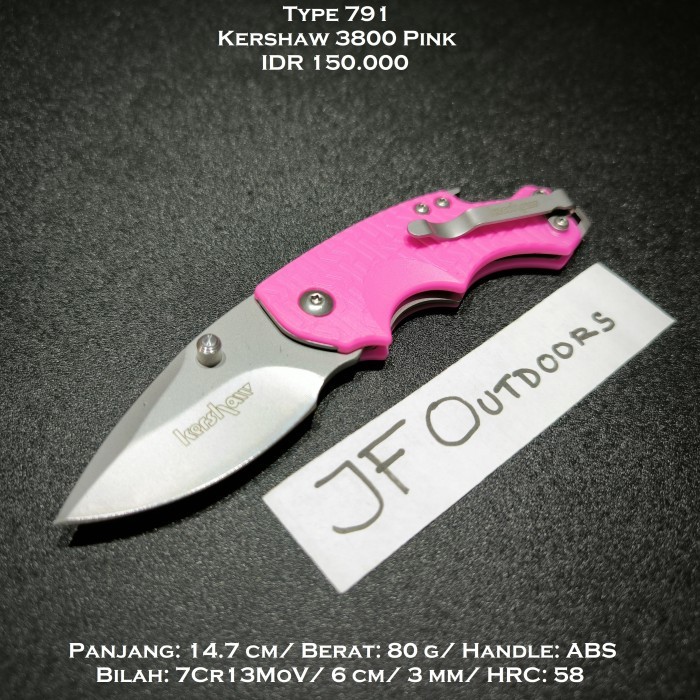 OBRAL Pisau EDC Outdoor Camping Kershaw 3800 Pink