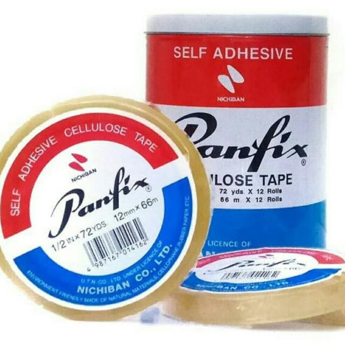 

BEBAS ONGKIR - paket 1kaleng isi12 isolasi Panfix 1/2"x72 yard