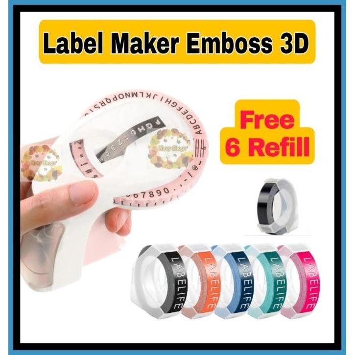 

BEBAS ONGKIR - NS - Label Maker Emboss 3D Stiker Label DIY Print Manual E975