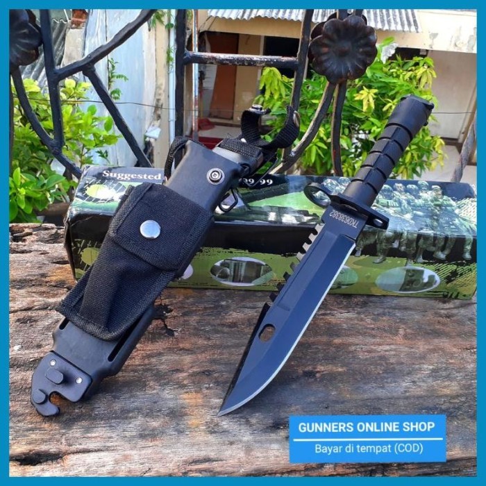 TERPERCAYA Pisau Berburu Survival Outdoor Aitor Comando M9/ Peralatan Survival