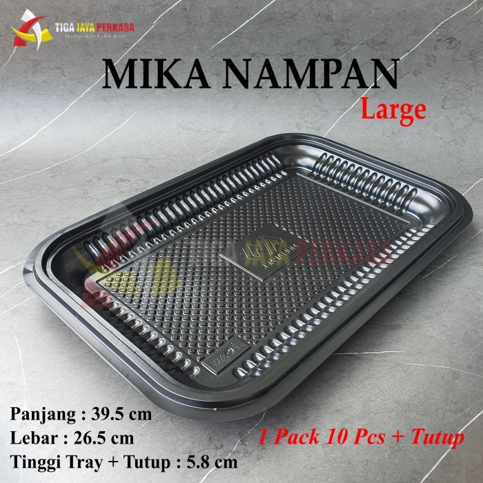 Nampan Mika Plastik Besar L / Nampan Plastik / Nampan Kue @10pcs + Ttp