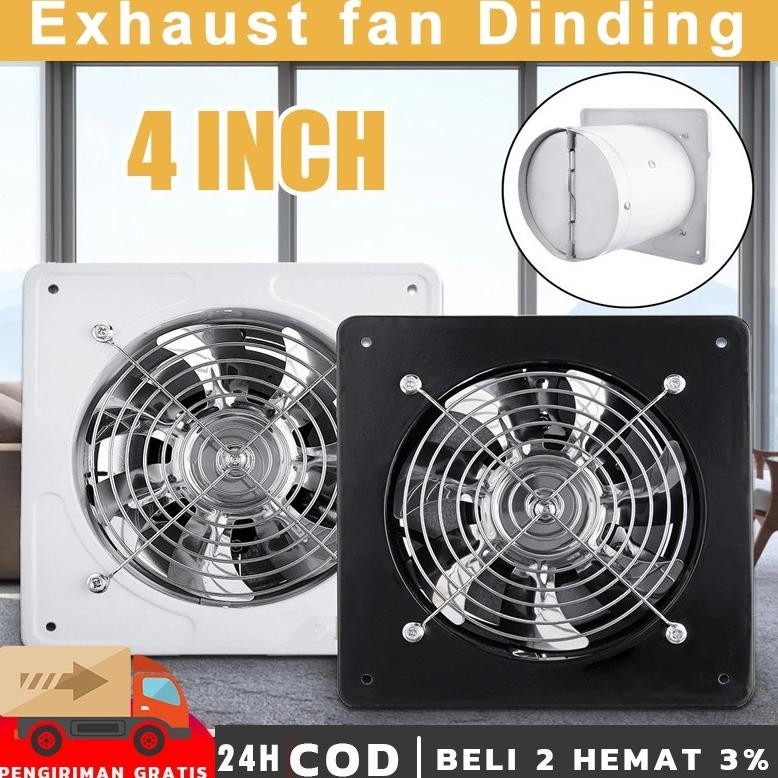 4Inch Exhaust Fan Dinding / Kipas Exhaust Ventilasi Dinding / Booster Fan / exhaust fan kamar mandi
