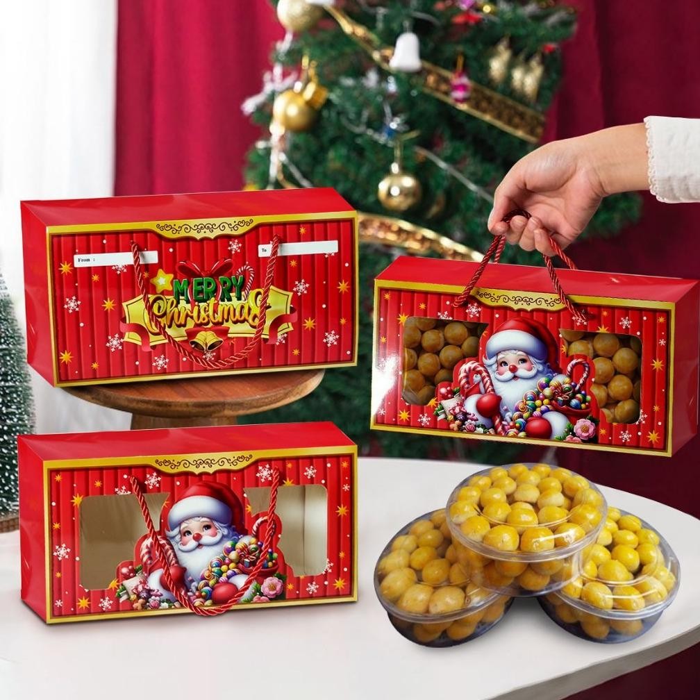 

Box Kyra Edisi Natal| Box Kue| Kotak Kue| Box Hampers (1 Pak 4 Pcs)