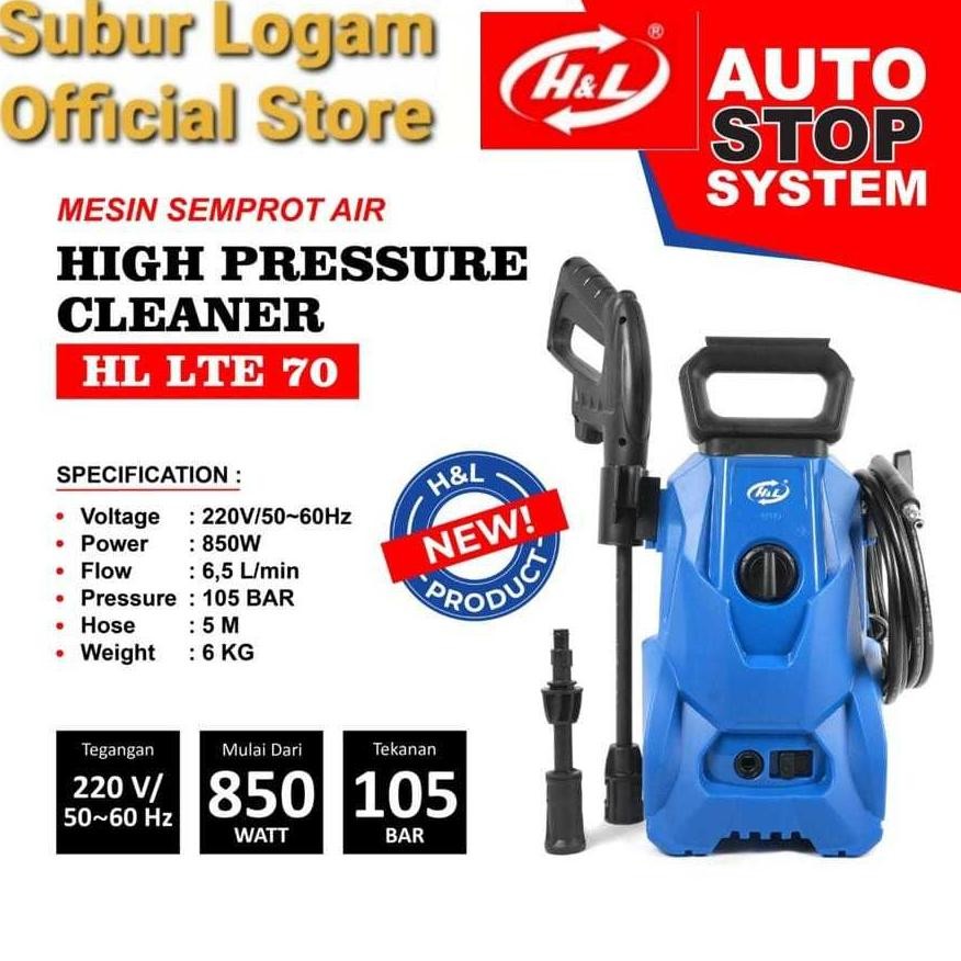 HL LTE 70 Jet Cleaner High Pressure H&L Mesin Cuci Listrik Mobil Motor Bertekanan