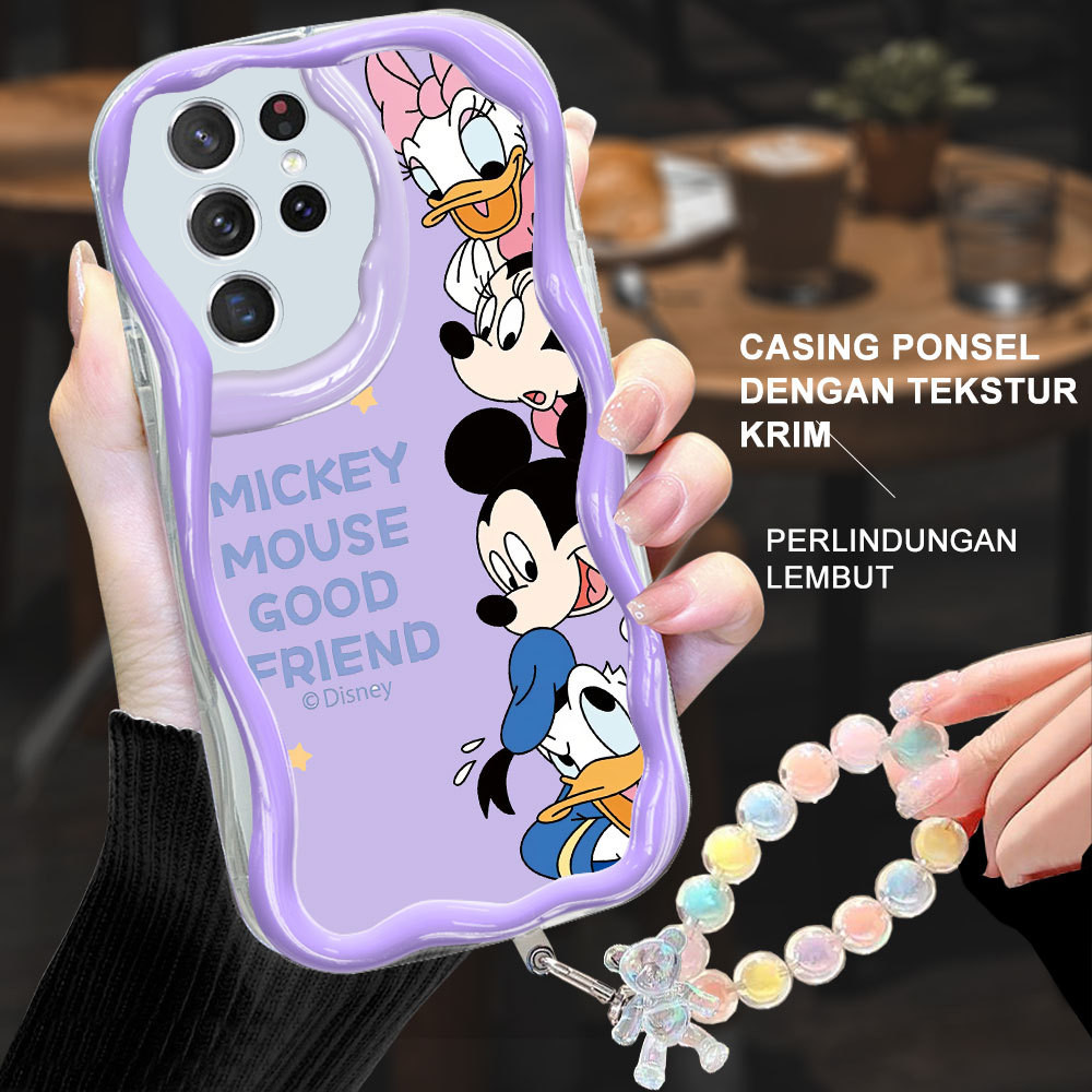 Duang Samsung S20 S21 FE S30 S22 S23 Ultra Plus 5G  Casing Handphone  Mickey Mouse Clubhouse  Soft c