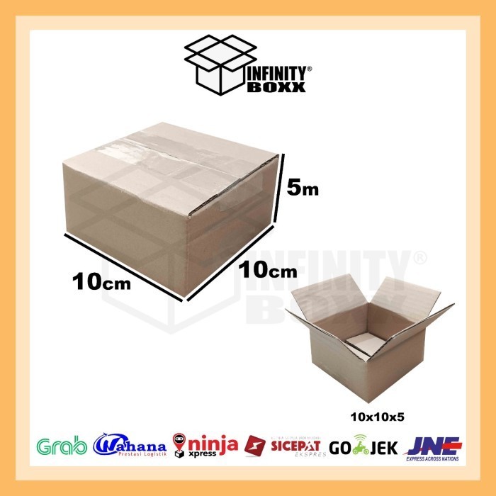 

kardus box packaging packing 10x10x5 cm SHEET POLOS