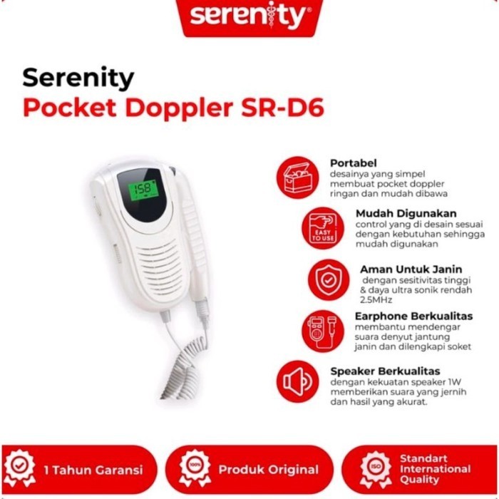 Fetal Dopler Serenity Sr-D6 Doppler Serenity Lcd