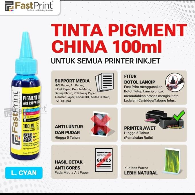 

TERSEDIA FAST PRINT PIGMENT ART PAPER CHINA EPSON - YELLOW - 100 ML