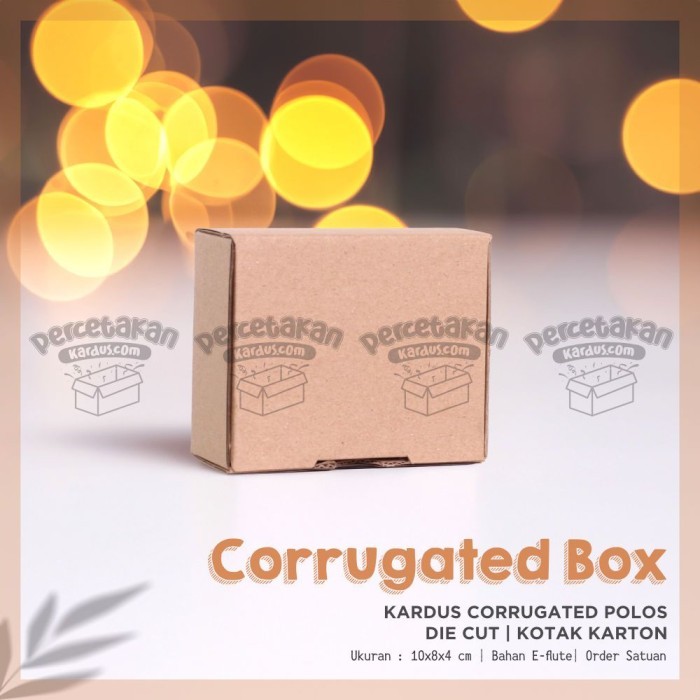 

Kardus Corrugated 10x8x4 CM Die Cut Kotak Karton Box Packing Souvenir Pizza
