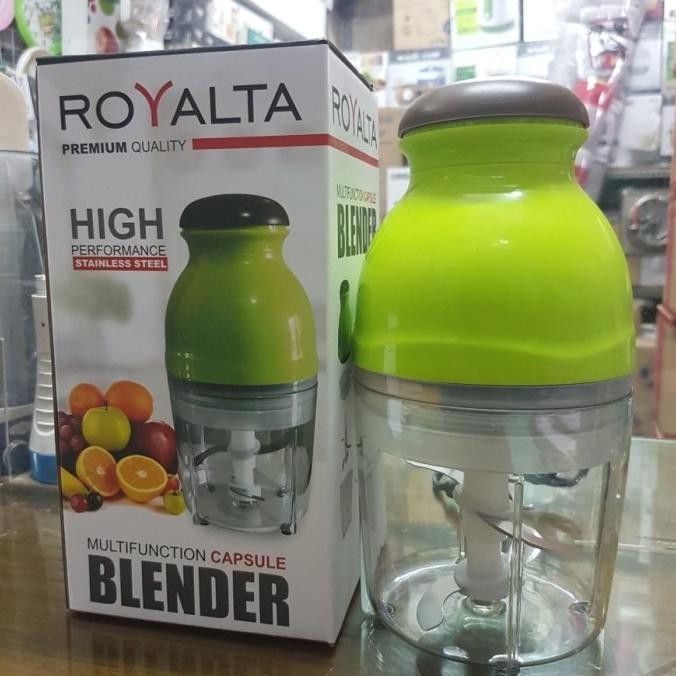 Royalta Blender Capsul/Chopper Capsul/Chopper Daging - 4 Mata Pisau Stok Ready