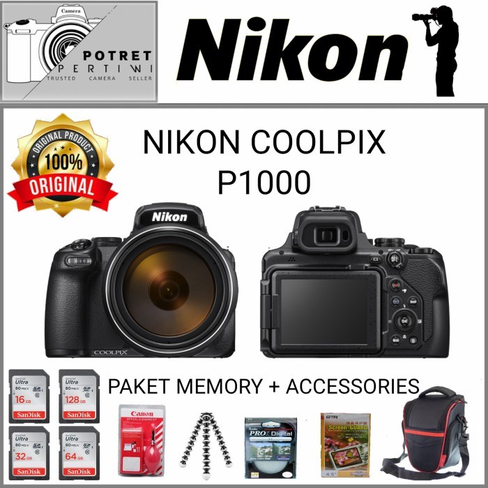 NIKON COOLPIX P1000 / KAMERA POCKET NIKON COOLPIX P1000 / BERGARANSI /