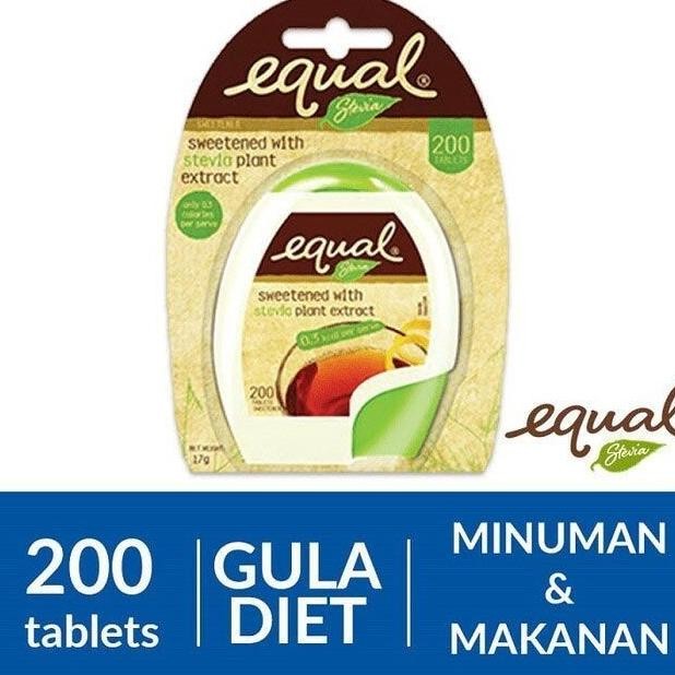 

Equal Stevia Gula Pemanis Nol Kal 200 Tablet | Diabetes | Gula
