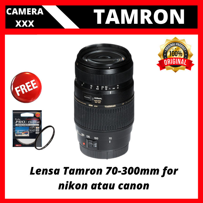 Lensa Tamron 70-300mm nikon atau