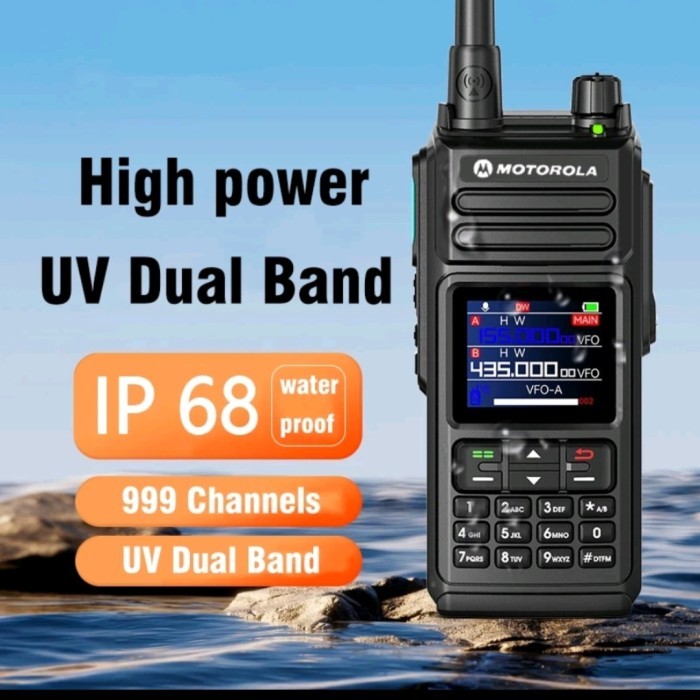 HT Handy Talky Jangkauan Luas 20KM Motorola 3688 plus 20W IP68 5000Mah