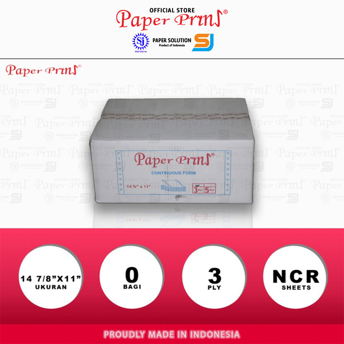 

Paperpryns Kertas Continuous Form 3PLY NCR 14 7/8" x 11