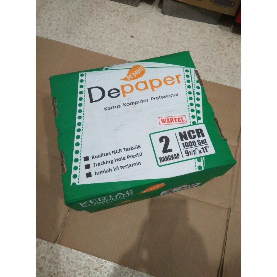 

Kertas Continuous Form Depaper 2ply 9.5 x 11 inchi WARTEL