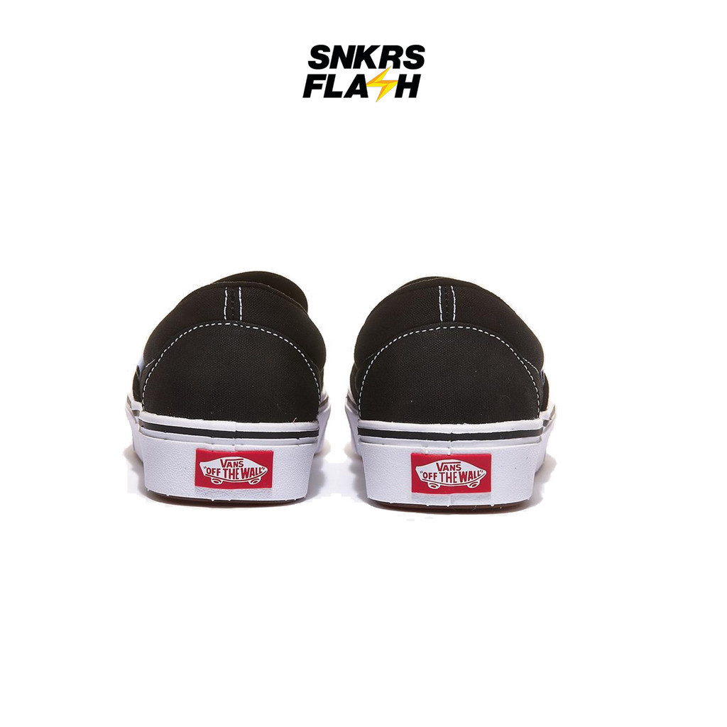 VANS Ua Comfycush Slip-On Classic Black True White Sepatu Sneakers Unisex - VN0A3WMDVNE - Size 40.5