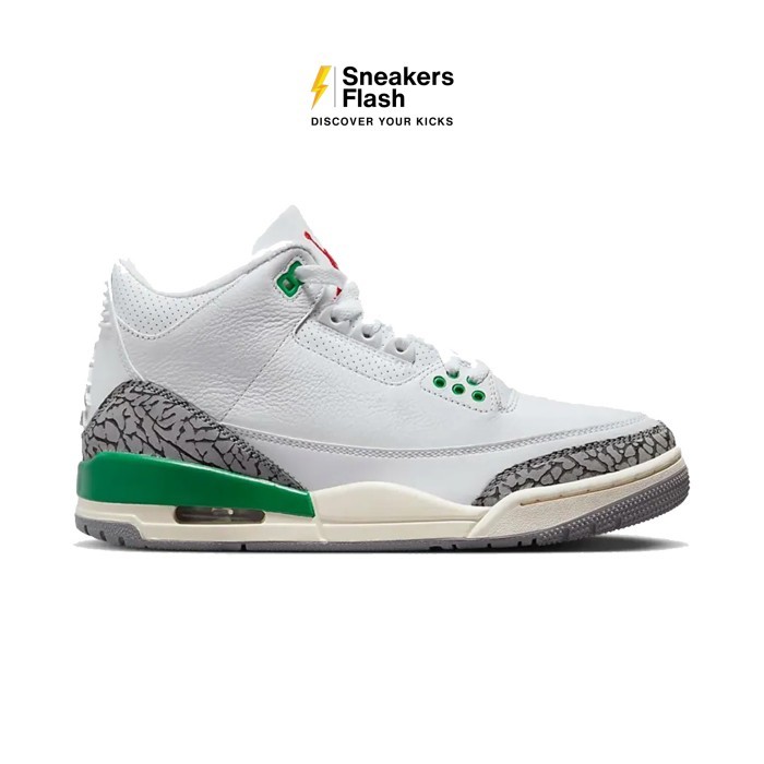 AIR JORDAN  3 Retro Lucky Green Sepatu Sneakers Wanita - CK9246136 - Size 36.5