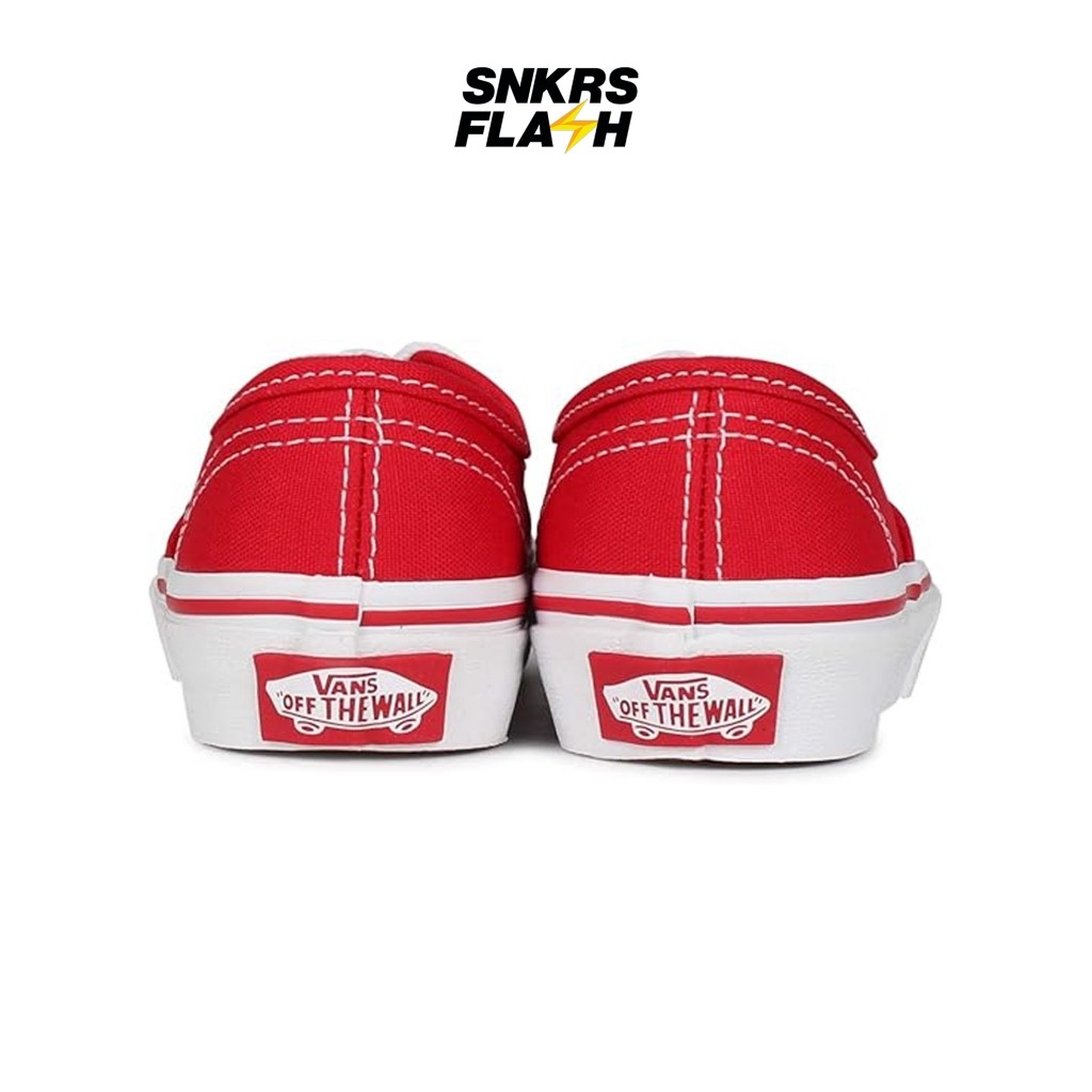 VANS Kids Authentic Red True White Sepatu Sneakers Anak - VN000WWX6RT - Size 32.5