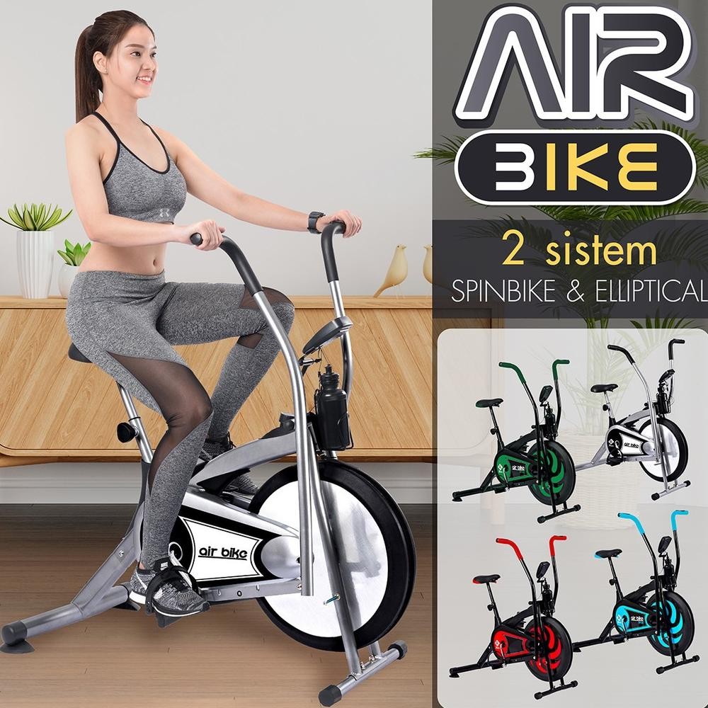 Anton Htd Sport Sepeda Statis Alat Olahraga Air Bike Cardio Bike Type 8701/8702/8703