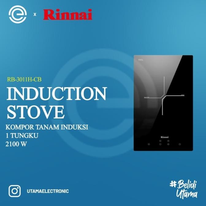 Siap Kirim RINNAI Kompor Induksi Tanam 1 Tungku - RB-3011H-CB