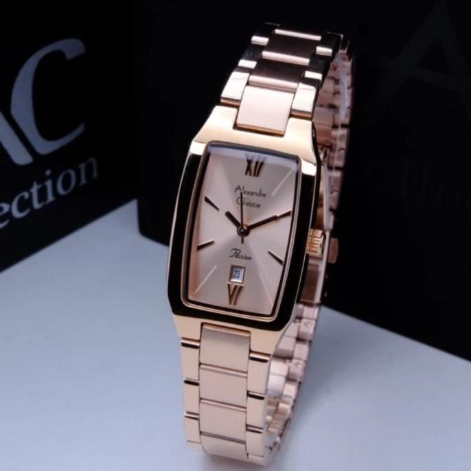 ALEXANDRE CHRISTIE AC2455 AC 2455 ROSEGOLD JAM TANGAN WANITA