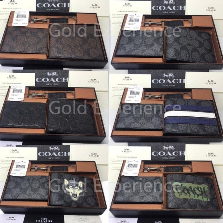 Rg - Coach Dompet Pria Men Wallet Dompet Lipat Pria Fullset Original Coach Wallet Coach Dompet