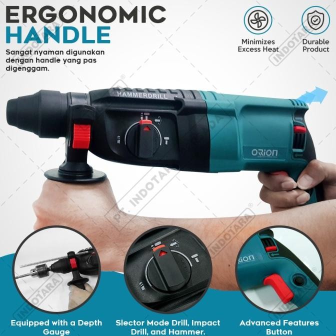 

Mesin Jack Hammer / Hammer Drill / Mesin Bor Tembok Orion Md-26M Original Dan Terpercaya