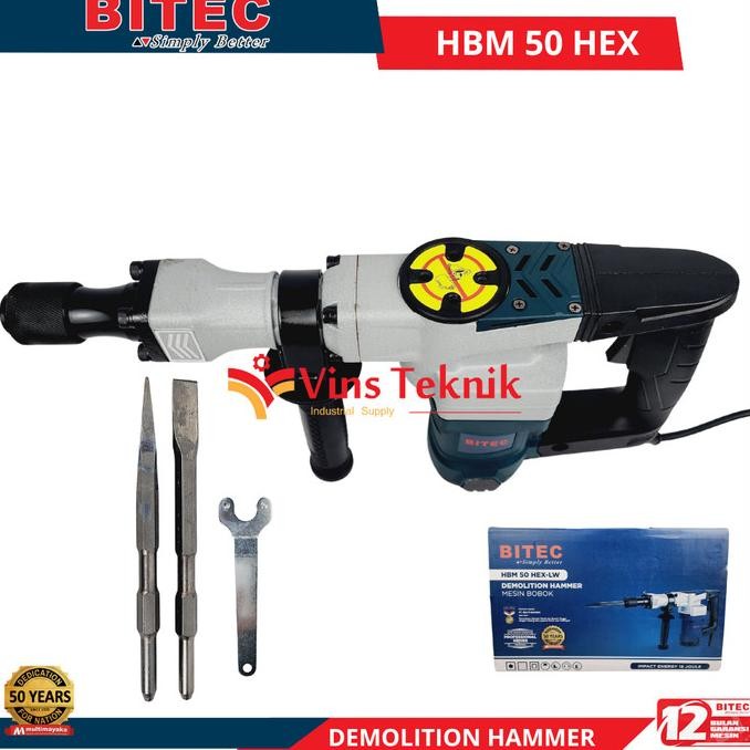 

Mesin Bobok Beton Demolition Jack Hammer Hbm50Hex Bitec Hbm 50 Hex Original Dan Terpercaya