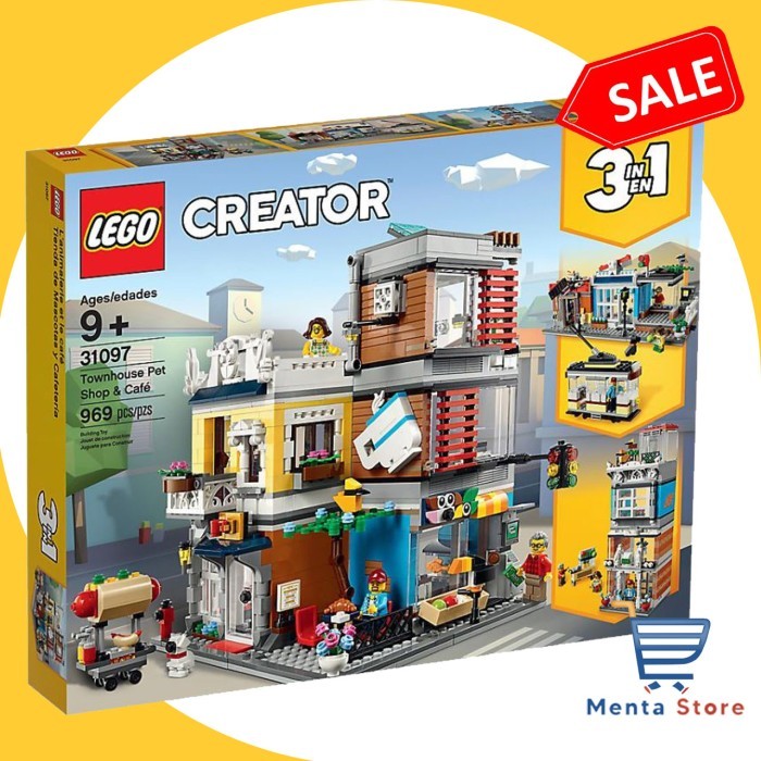 LEGO 31097 CREATOR Townhouse Pet Shop & Caf Koleksi Hadiah Anak Toy