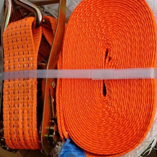 NEW Rachet Cargo Lashing Webbing Tali Pengikat Track Belt 5 Ton 10 meter