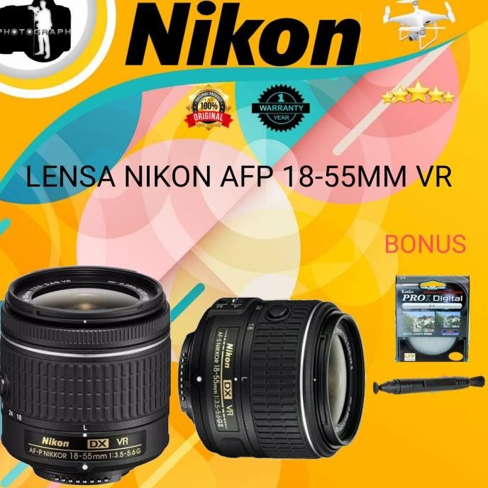 Lensa Nikon Af-P 18-55Mm Vr / Nikon Afp 18-55Mm Vr / Lensa Afp 18-55Mm Original