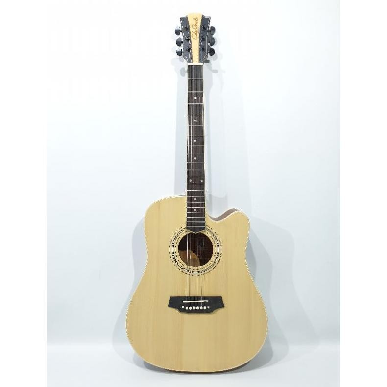 Gi Akustik Merk Cole Clark Warna Natural Spruce Trusrod Senar String Murah Jakarta