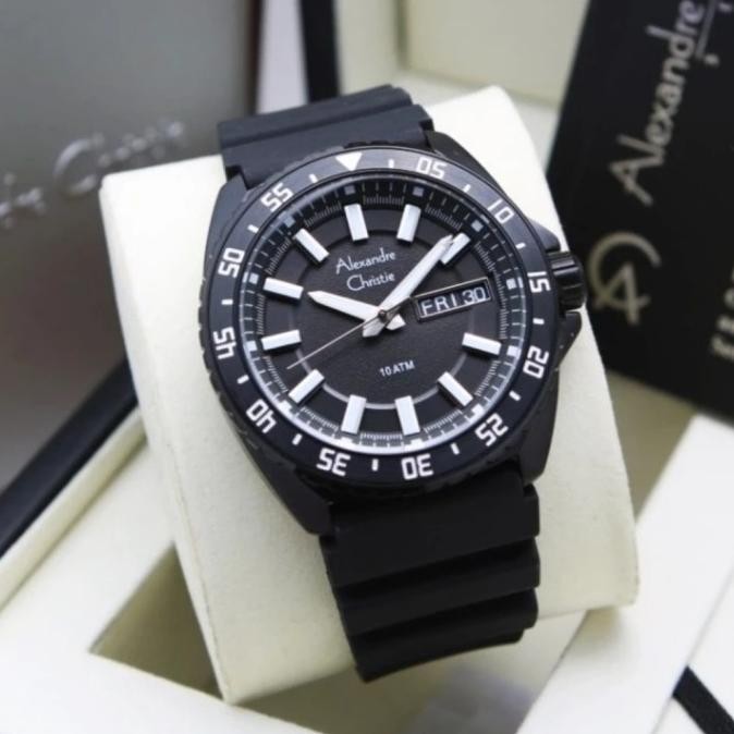 ORIGINAL JAM TANGAN PRIA ALEXANDRE CHRISTIE AC6541 AC 6541 BLACK