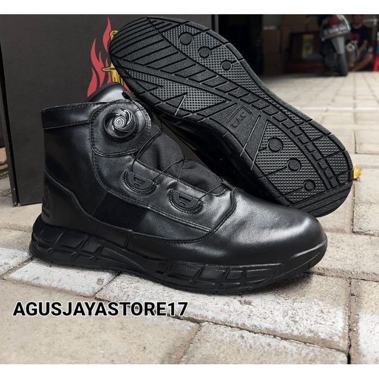 Sepatu Polisi Pdl Pdh Satpam Satpol Pp Ter Midtrac Tatical Tali Putaran Samping Pria Keren