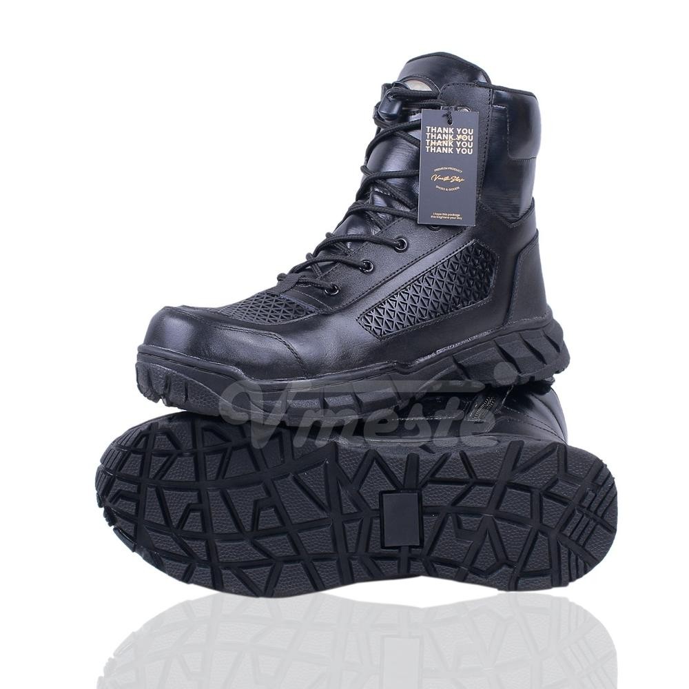 Sepatu Polisi Pdl Pdh Satpam Satpol Pp Lantas Boa G2 Raiders Black'Run 6 Inch Tni Polri Security Typ
