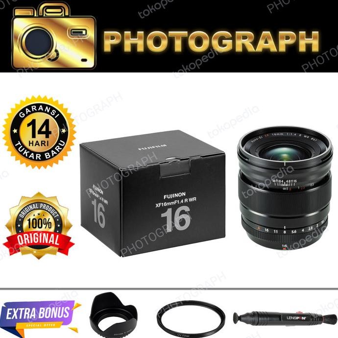 Fujinon Xf 16Mm F1.4 R Wr /Lensa Fujifilm Xf 16Mm F1 4 R Wr/ Fuji 16Mm Original