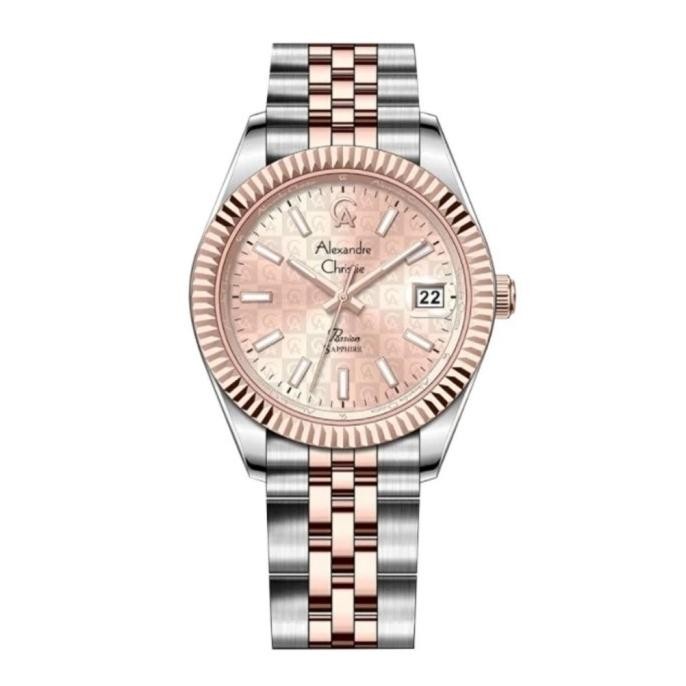 JAM TANGAN WANITA ALEXANDRE CHRISTIE AC5013 AC 5013 MD KOMBINASI ROSE