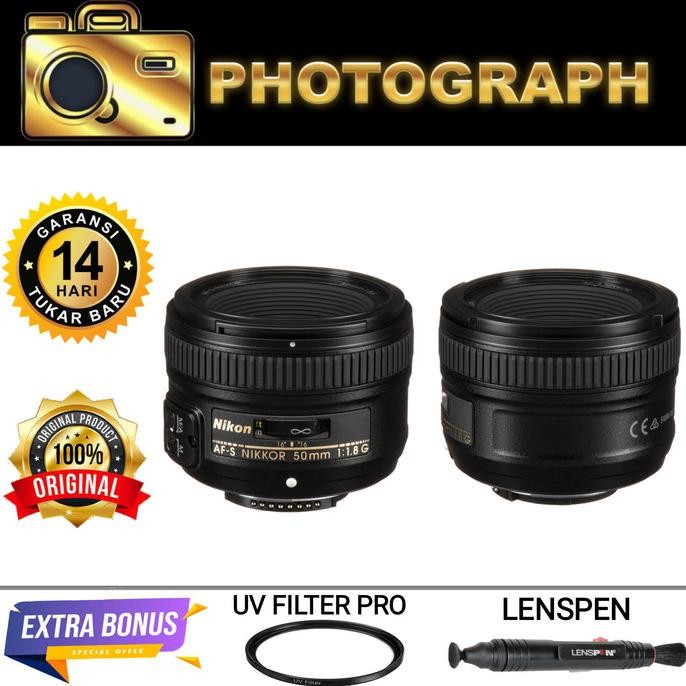 Nikon Af-S 50Mm F1.8 G / Lensa Nikon Afs 50Mm F/1.8G / Nikon 50Mm F1.8 Original