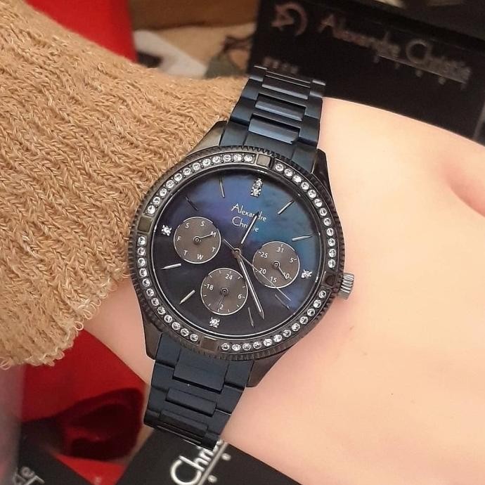 ALEXANDRE CHRISTIE AC2771 AC 2771 BLACK JAM TANGAN WANITA ORIGINAL