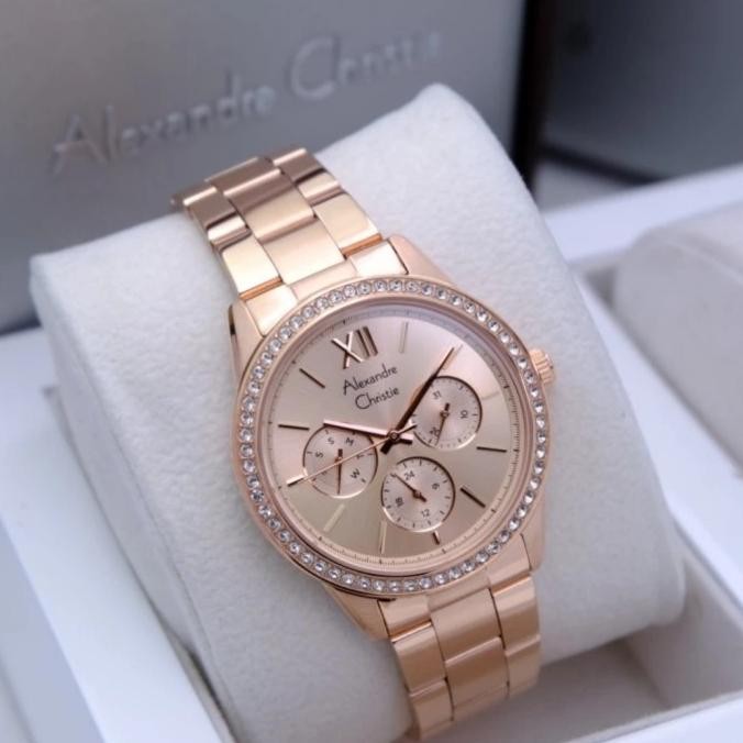 JAM TANGAN WANITA ALEXANDRE CHRISTIE AC 2A46 AC2A46 ROSEGOLD